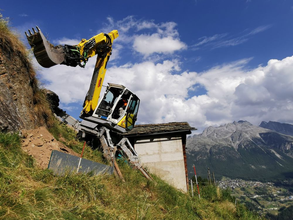 Fotos zum Schreitbaggerarbeiten